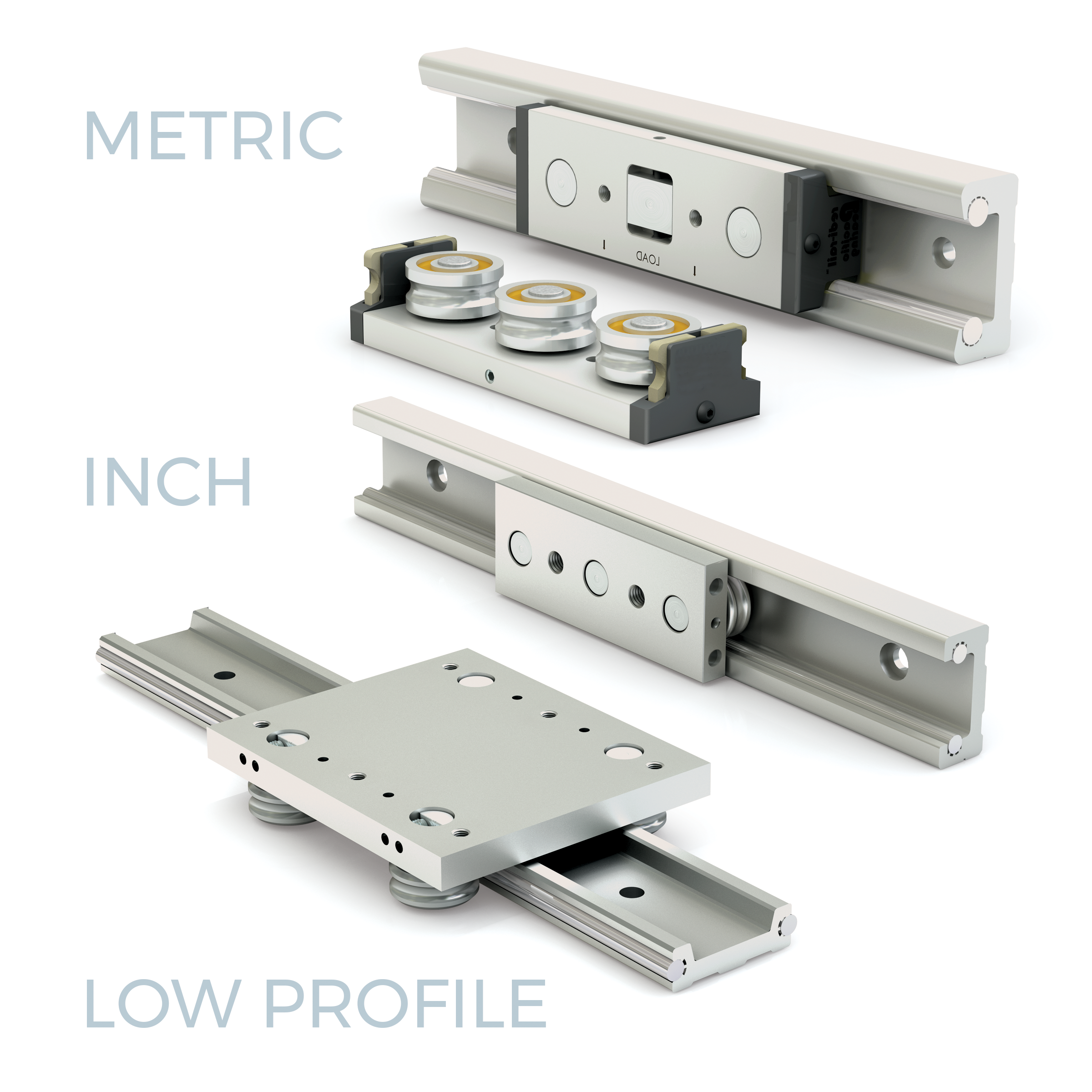 Redi-Rail Linear Slide Size Comparison