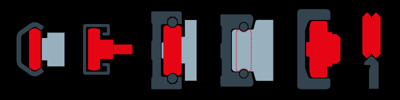 Rollers and roller type carriages 